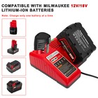 Rapid Battery Charger For Milwaukee 48-59-1812 For M18 18v Charger 48-59-1802 Us