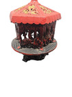 Vintage Cast Iron Merry Go Round Carousel Coin Bank Toy Antique Style