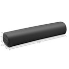 Open Box - 6  Massage Table 3 4 Round Bolster Pillow - Headrest Cushion - Black 