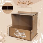 Rustic Brown Wedding Card Box With Flower Trough And Acrylic Holder