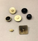 Vintage Celluloid Buttons Collection Lot Of 7 Unique-large To Medium-sewing