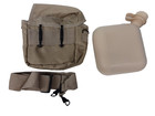 New Tan 2 Qt Canteen   Military Style Tan Canteen Cover   Shoulder Strap- Import