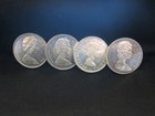 4 Coin Lot Of 1963   1966 Canada  800 Silver Elizabeth Ii Au Dollars