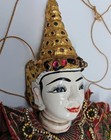 Antique vintage Marionette Balinese Burmese Hand Painted Carved Wooden Puppet