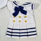 Navy Blue white Sailor Dress  Hat    Shoes Set For 18  American Girl Doll
