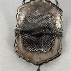 Antique Sterling Purse 925 Silver Art Nouveau Floral Design Chatelain Style 9  H