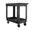 Rubbermaid Heavy Duty Utility Cart With Flat Handle   2 Shelfs