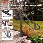 Vevor Single Post Handrail For Outdoor 1-3 Step 40 5  Stair Handrail Floor Mount
