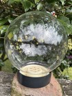 Vtg Glass Sphere Round Cloche Ball Flower Frog Mid Century Terrarium  Germany
