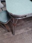 1950s Mid-century Modern Chrome Dinette Set Table   2 Chairs