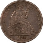 1864 Seated Liberty Half Dollar - Pcgs Xf-45  Scarce Civil War Date 