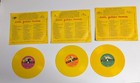 3x Vintage 1951 Alice In Wonderland Walt Disney Golden 6  Records 78 Rpm Kids