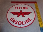 Vintage Flying A Gasoline White 11 3 4  Porcelain Metal Service Station Oil Sign