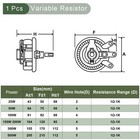 100w 2 Ohm Rheostat Ceramic Rheostat Flexible Resistor High Power Wirewound