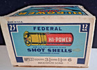 Vintage 1927 Federal 12 Gauge Hi-power Shot Shells Empty Box Mallard Duck On Box