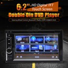 Double Din Car Stereo 6 2  Dvd Cd Touch Screen Radio Mirror Link For Gps Android