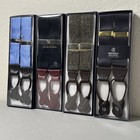 New - Lot Of 4 - Brooks Brothers Suspenders Braces Adjustable Msrp  400 