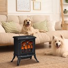 Living Room Electric Fireplace Stove Heater  750w 1500w  Black