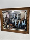 Vintage 5 Cent Ice Cream Shop Parlor Mirror Framed Sign 22 1 2 X18  1 2   