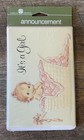 Vintage American Greeting Baby Girl Birth Announcement Set Of 8 W envelopes New