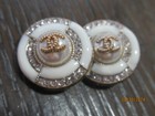 Chanel 2 Buttons  Off White Color  With Gold Tone Metal Cc 22mm  lot 2