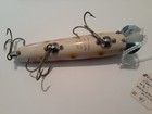 Vintage Heddon Vamp Strawberry Spot Original Wood Glass Eye Lure