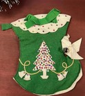 Vintage Handmade Felt   Sequin Elf Christmas Stocking