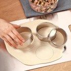 5pcs Stainless Steel Round Biscuit Cutter Set Dumpling Pastry Cookie Mold Diy