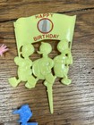 Vintage Plastic Minnie Mickey Mouse Disney Cake Topper 1960s Pluto Donald Daisy