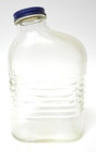Vintage Hazel Atlas 1 Quart Ribbed Glass Water Bottle Refrigerator Bottle 8 5 