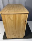 Natural Wood Bamboo Small Breadbox  spice Cabinet Food Kitchen Storage