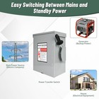 200-amp Manual Transfer Switch For Home Generator  Nema 3r Rated  48 000w