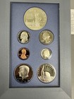 1986 S Us Mint Prestige Proof Set Statue Liberty Silver Dollar Box   Coa 7 Coins