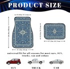 Carpet Car Floor Mats Blue Floral Rug Carpet Front Rear Carpets Mat Decorative C