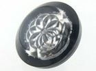 Vintage Ladies Bakelite Lucite Inset Black Button For Fur Coat 1 1 8 In N803