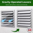 Byson Gravity Grille Anodized Aluminum Gravity Shutter 20 X 20 Inches
