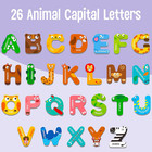 Large Magnetic Animal Alphabet Letters Abc Fridge Toys Kids 3-5 Years  70 Chars 