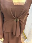 Ursula Of Switzerland Mother Of The Bride Jacket Dress 13801 Sz 12 In Chestnut