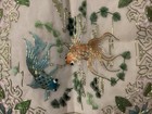 Vtg New 2 Chinese Hand Embroidered 19   x19    Silk   Rayon Pink Pillow Cases 