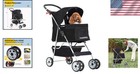 Foldable Pet Stroller Cat Dog 4-wheel Waterproof Travel Carrier 33lbs Capacity