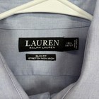 Lauren Ralph Lauren Dress Shirt Mens 16 5 36 37 Blue Slim Fit Stretch Non Iron
