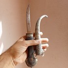 Ancient Roman Dagger Iron   Silver Metal Engraved Blade Sword Legionary Warrior