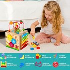 Wooden Activity Cube With Bead Maze 8 N 1 Baby Activity Cube