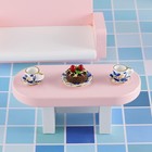 15 Pieces Miniature Porcelain Tea Cup Set Kitchen Miniature Porcelain Set Mini F
