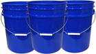 5 Gallon Food Grade Reflex Blue Buckets With Screw On Gasket Lids  pack Of 3 