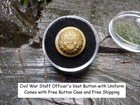 Old Rare Vintage Antique Civil War Relic Officer Staff  Vest Button W  Uniform