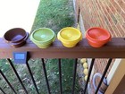 Vintage Tupperware Set Of 4 Small Bowls With Lids  1323