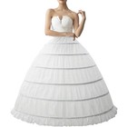 6 Hoop A-line Petticoat Crinoline Skirt For Wedding Bridal Ball Gown Dress