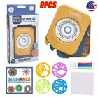 Spirograph Deluxe Tin Set Draw Spiral Designs Interlocking Toys Gears Wheels 9pc