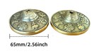 Tibetan Tingsha Cymbals  2 6 Inch Bronze Meditation Bells With Drawstring Bag   
